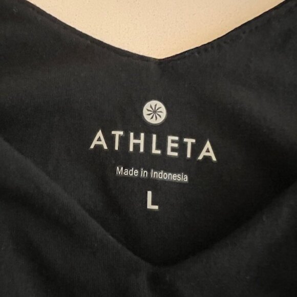 Athleta Santorini Black Sleeveless Modal V-Neck Dress L NWT - Picture 6 of 7